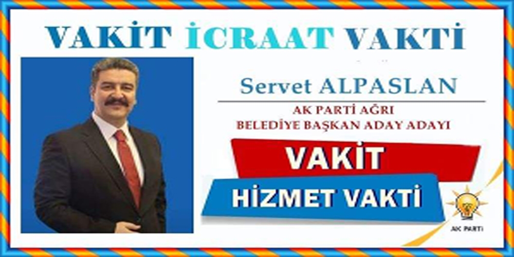 Alpaslan, Ağrı’da Sorun Değil, Çözüm Üreteceğiz