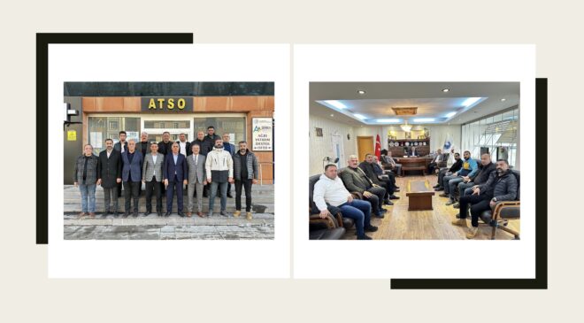 AK Parti Ağrı Belediye Başkan Adayı Salih Aydın, ATSO’yu ziyaret etti