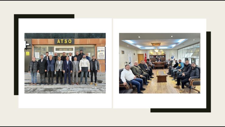 AK Parti Ağrı Belediye Başkan Adayı Salih Aydın, ATSO’yu ziyaret etti