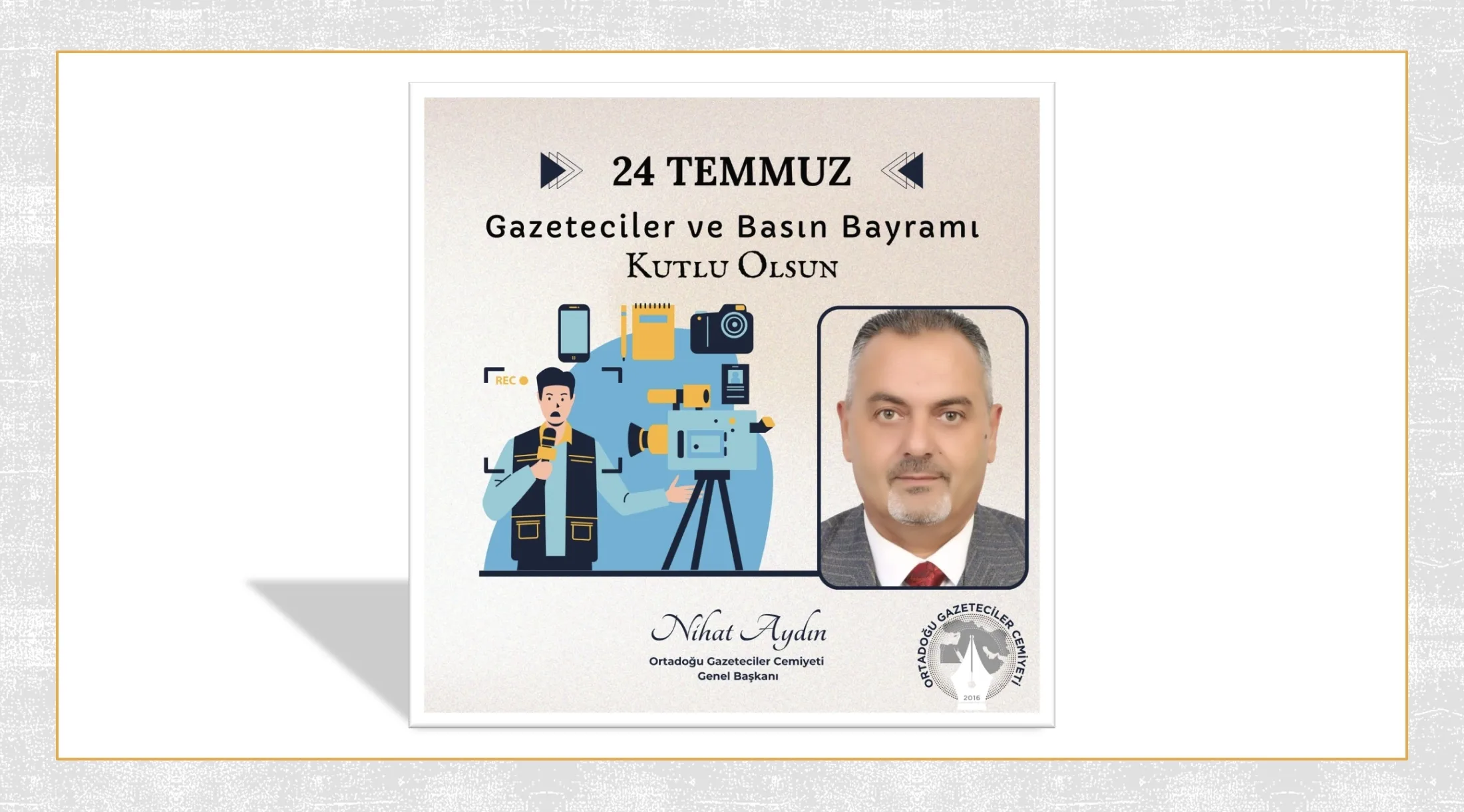 OGC Genel Başkanı Aydın, ‘24 Temmuz Gazeteciler ve Basın Bayramı’ mesajı yayınladı