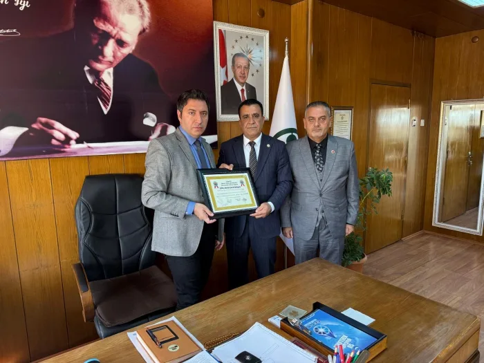 MZOB Başkanı Kılıç’tan, Ağrı Şeker Fabrikası Müdürü Erdoğan’a ziyaret