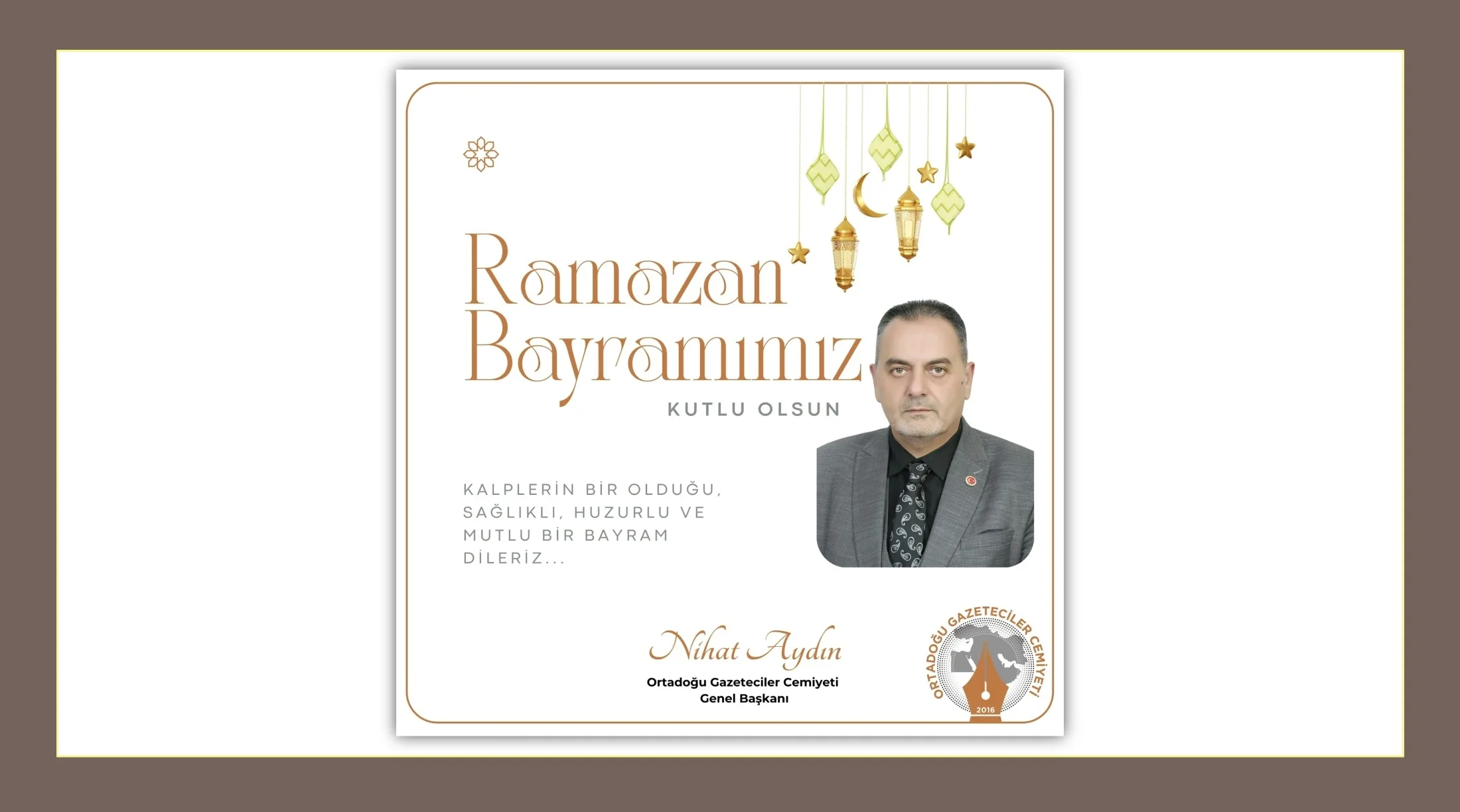 OGC Genel Başkanı Nihat Aydın’ın Ramazan Bayramı mesajı